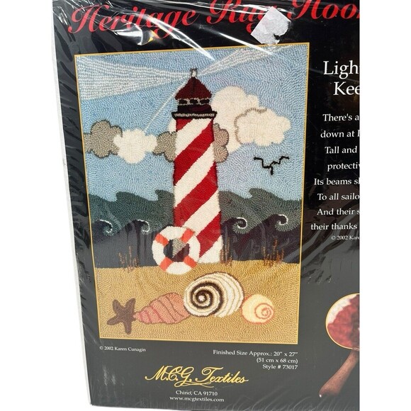 Lighthouse Keeping Rug Hooking Kit Latch Hook Kit 20"x27" MCG Textiles Heritage - Picture 1 of 1